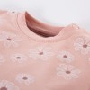 T-shirt dziecięcy różowy w stokrotki