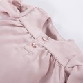 Dress with frills viscose pink