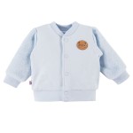 Bomber jacket with patch blue