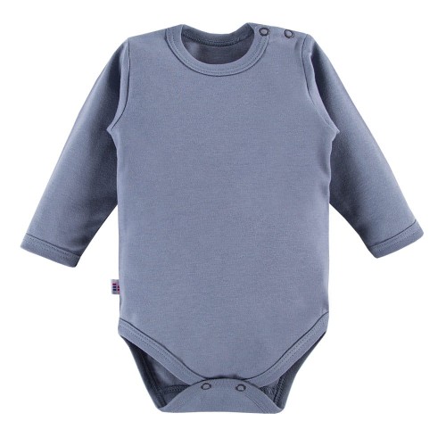 Baby bodysuits gray-blue long sleeve