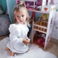 Caramel girls dress with frills