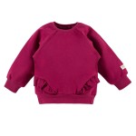 Sweatshirt maroon with frill