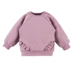 Sweatshirt violet with frill