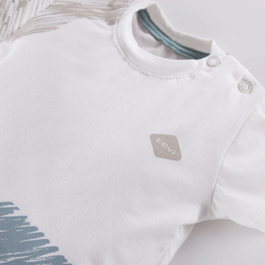 T-shirt dziecięcy biały z nadrukiem