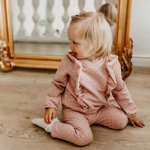 Sweatshirt with frills pink 