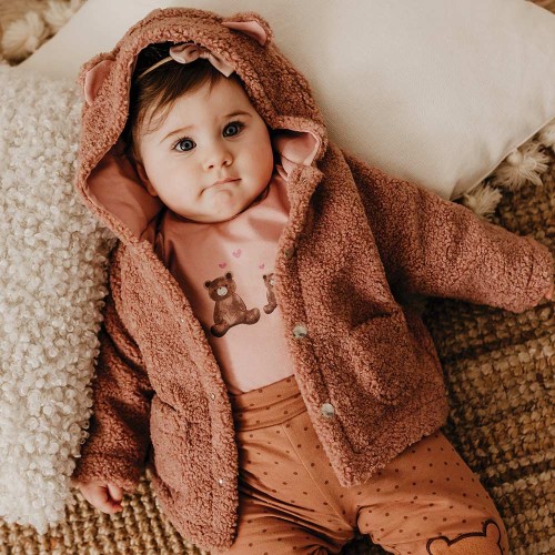 Hooded jacket pink