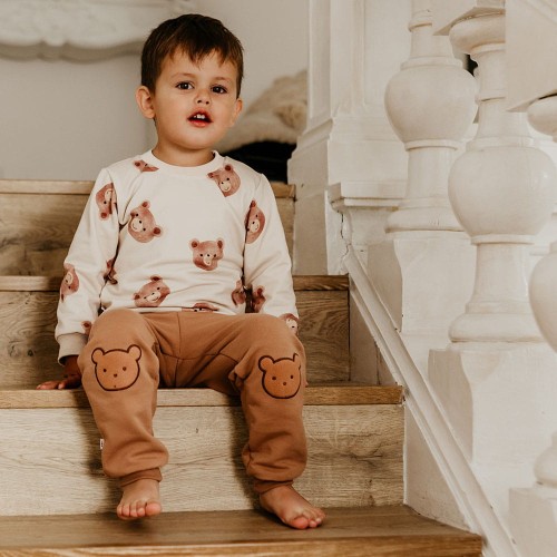 Sweatshirt ecru with bears