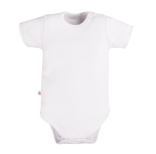 Детско боди с къс ръкав, бяло