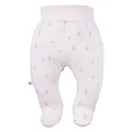 Joggers with feet pink 3-pack with bloom pattern
