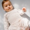 Body kopertowe niemowlęce ecru z motywem gwiazdek