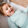Body kopertowe niemowlęce zielone z delikatnym nadrukiem