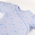 Cardigan bodysuit with cloud pattern