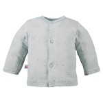 Kimono shirt with delicate print all over green 
