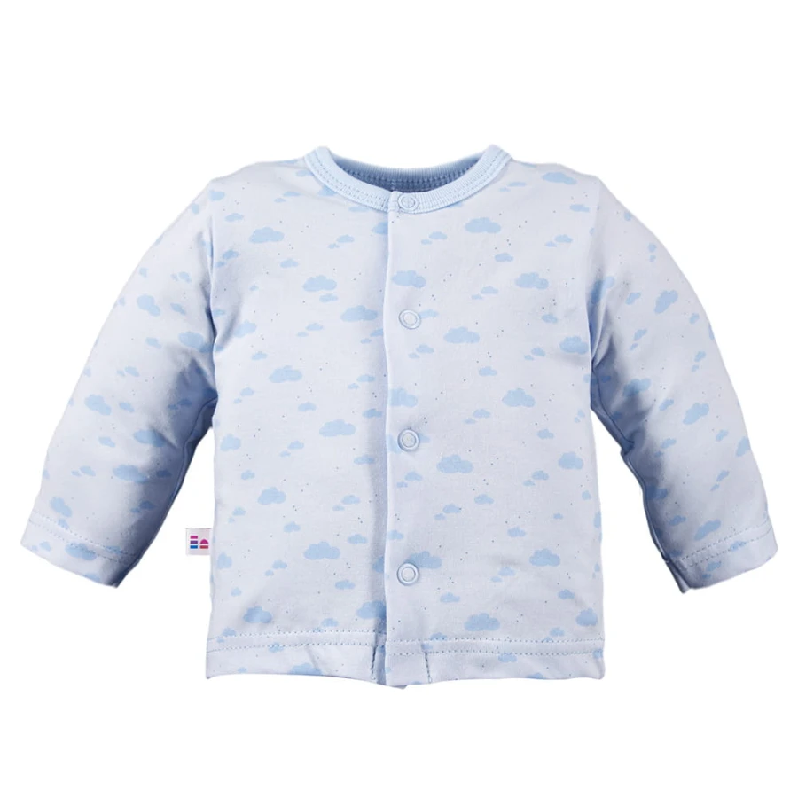 Kaftan niemowlęcy w chmurki niebieski