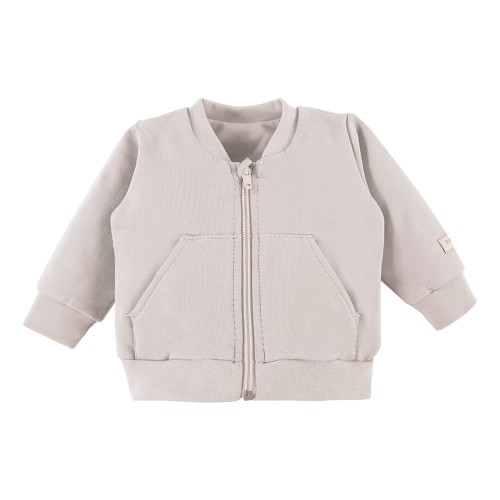 Sweatshirt with zipp beige