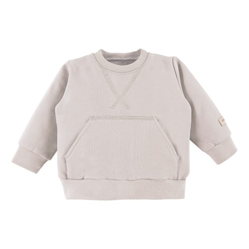 Sweatshirt with pocket beige