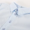 Eleganckie body z kołnierzykiem niebieskie