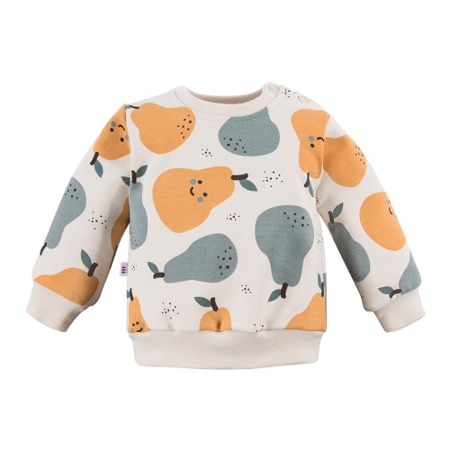 Sweatshirt ecru with pear print