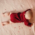 bordowe body kopertowe niemowlęce w serca