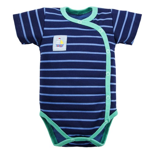 Cardigan bodysuits navy blue with stripes