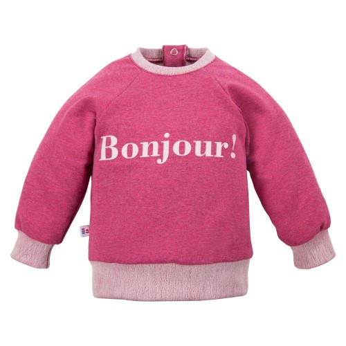 Суитшърт Bonjour в бордо