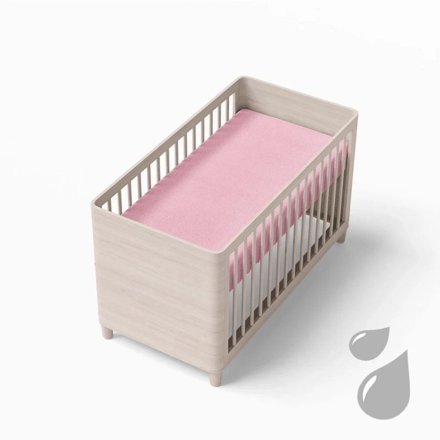 Непромокаем хавлиен чаршаф с ластик розов