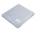 Bamboo blanket braid EEVI light blue