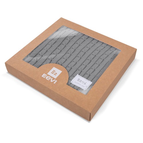 Bamboo blanket in box EEVI gray
