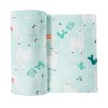 Pielucha tetrowa miętowa w lamy 70x80