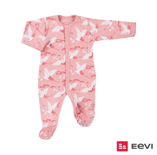 Sleepsuit SKY pink crane 074