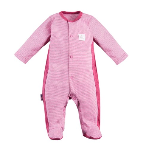 Sleepsuit striped UNIQUE dark pink 062
