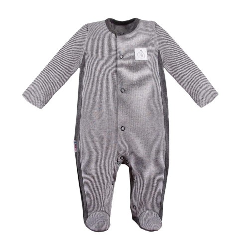 Sleepsuit striped UNIQUE dark gray  068