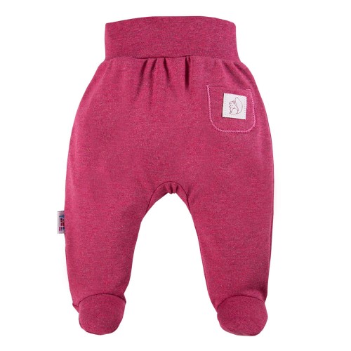 Joggers with feet UNIQUE dark pink 062